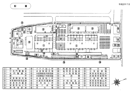 市場内の配置図