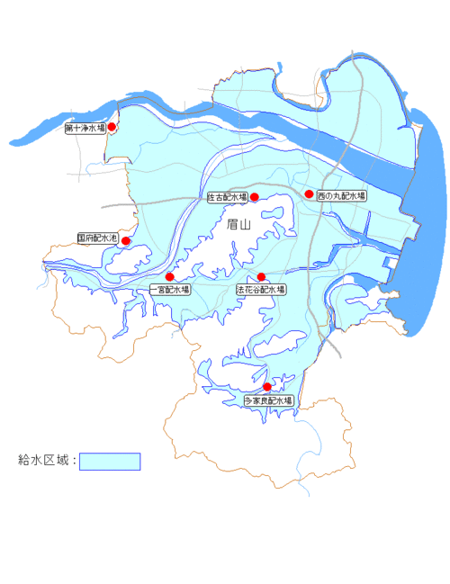 徳島市の給水区域