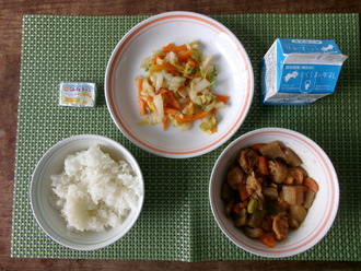 とり肉とこんにゃくの味噌煮