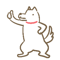 イイねをする犬のイラスト